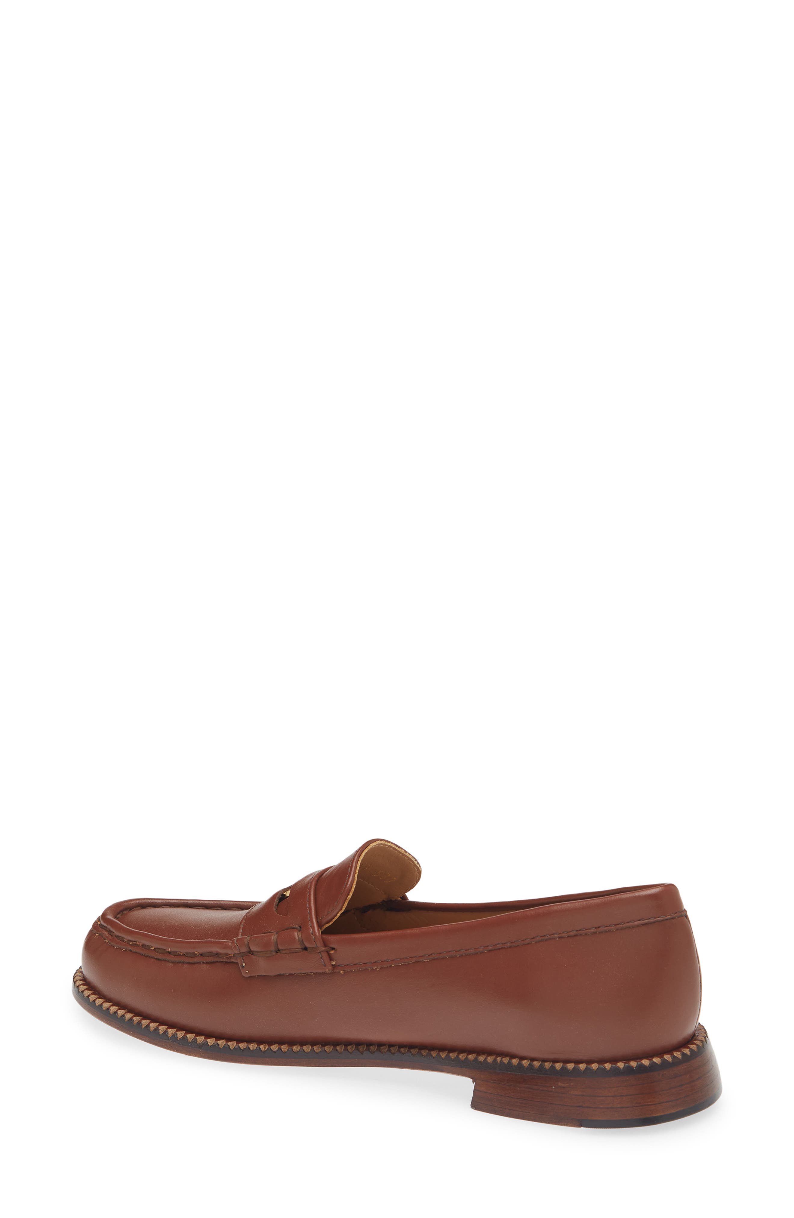 Freda Salvador Modern Penny Loafer, Alternate, color, Chocolate Leather