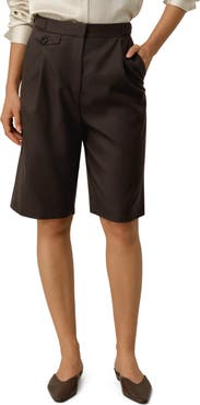 Lilysilk Women's Wool-Silk Bermuda Shorts
