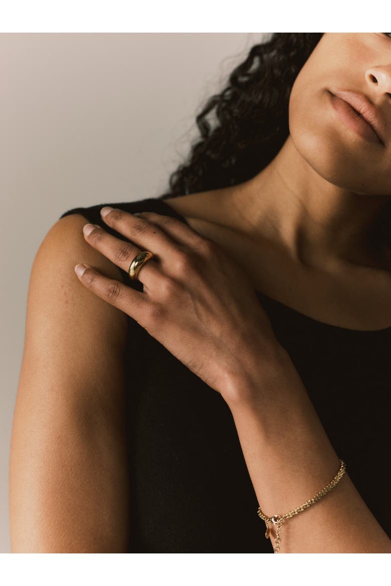 Natalie Thick Dome Ring, Alternate, color, 14K Recycled Gold Vermeil