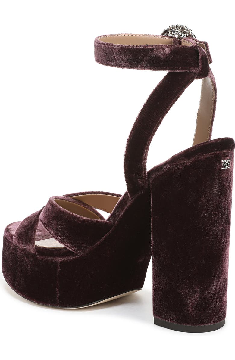 Sam Edelman Savannah Glow Ankle Strap Platform Sandal, Alternate, color, Parisian Plum
