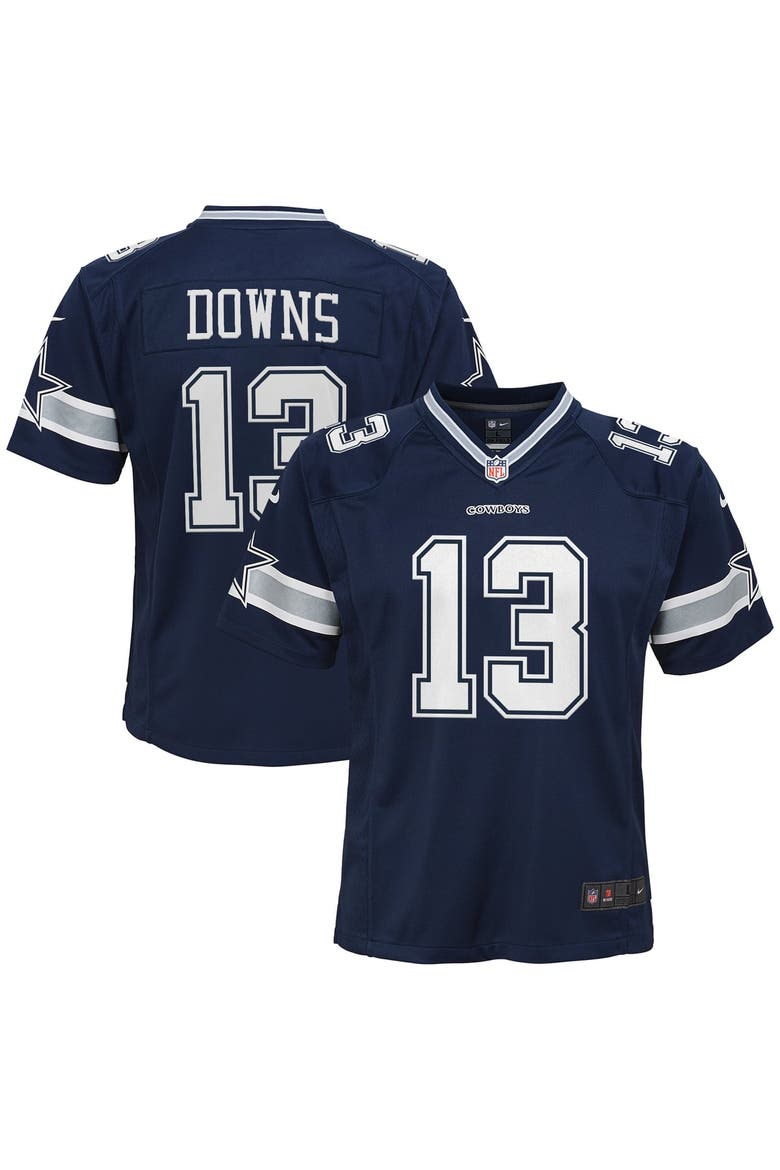Youth Nike Caleb Downs Navy Dallas Cowboys Team Game Jersey, Main, color, Navy