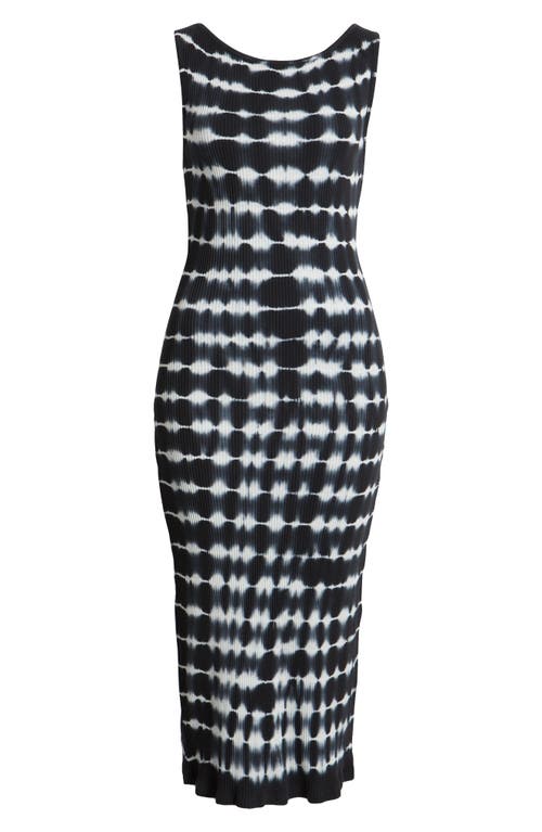 NATION LTD NATION LTD CHRISTY TIE DYE KEYHOLE RIB COTTON MIDI DRESS 