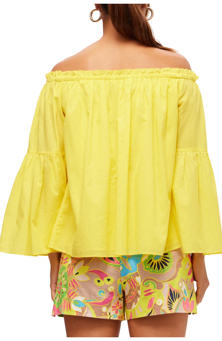 Trina Turk Off the Shoulder Bell Sleeve Perry Top, Alternate, color, Desert Sun