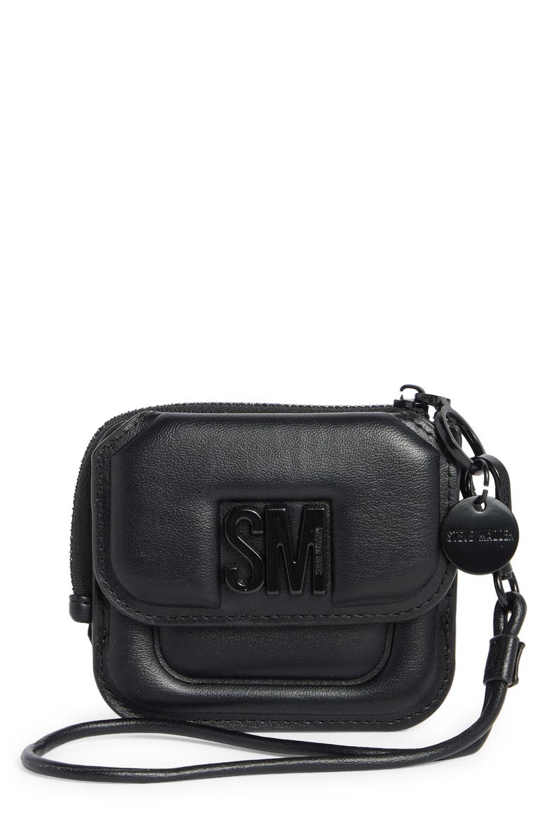 Small Card Wallet Wristlet, Main, color, BLACK
