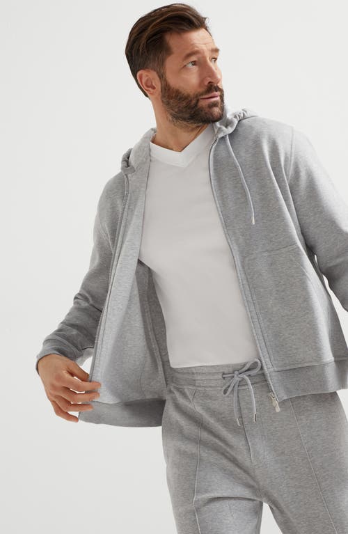 Brunello Cucinelli Double Cloth Sweatshirt In Medium Grey