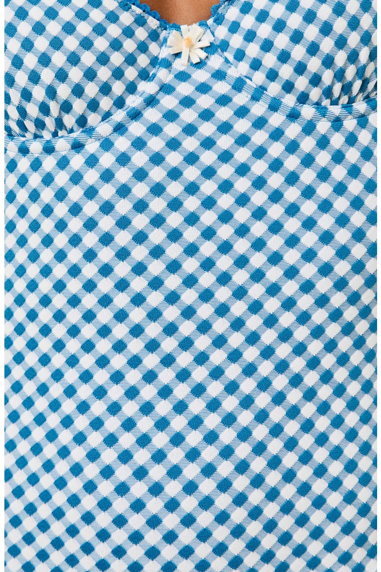 The Taylor Underwire One-Piece Swimsuit, Alternate, color, COSMIC BLUE GINGHAM