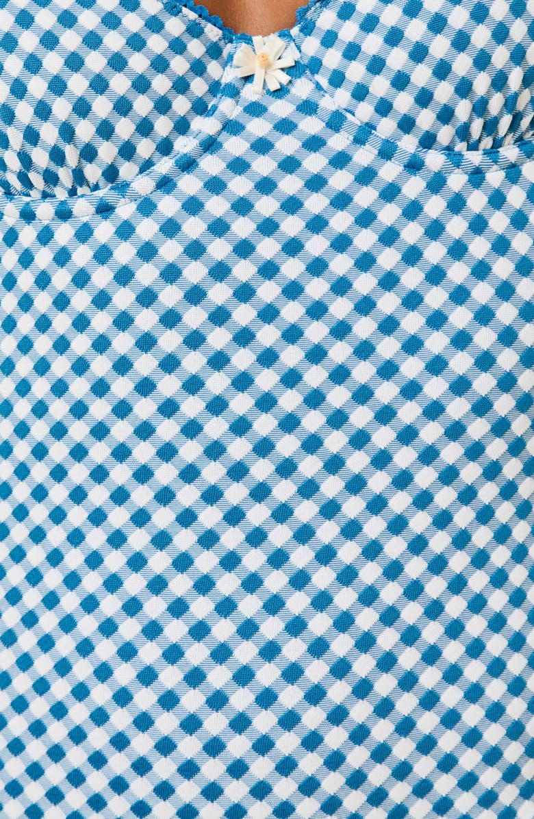 Solid & Striped The Taylor Underwire One-Piece Swimsuit, Alternate, color, Cosmic Blue Gingham
