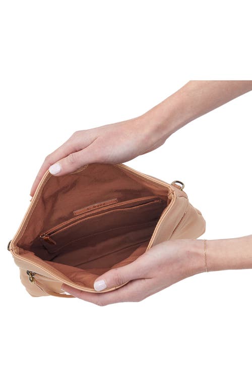 Hobo Draft Leather Crossbody Bag In Porcini