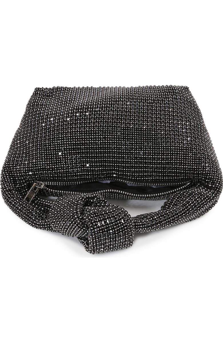 BERNESS Knotted Handle Rhinestone Bag, Alternate, color, Black