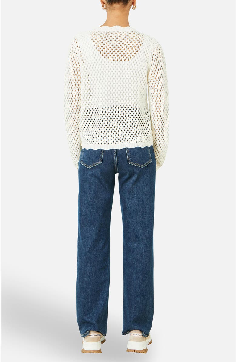 Yumi Flower Crochet Cardigan, Alternate, color, White