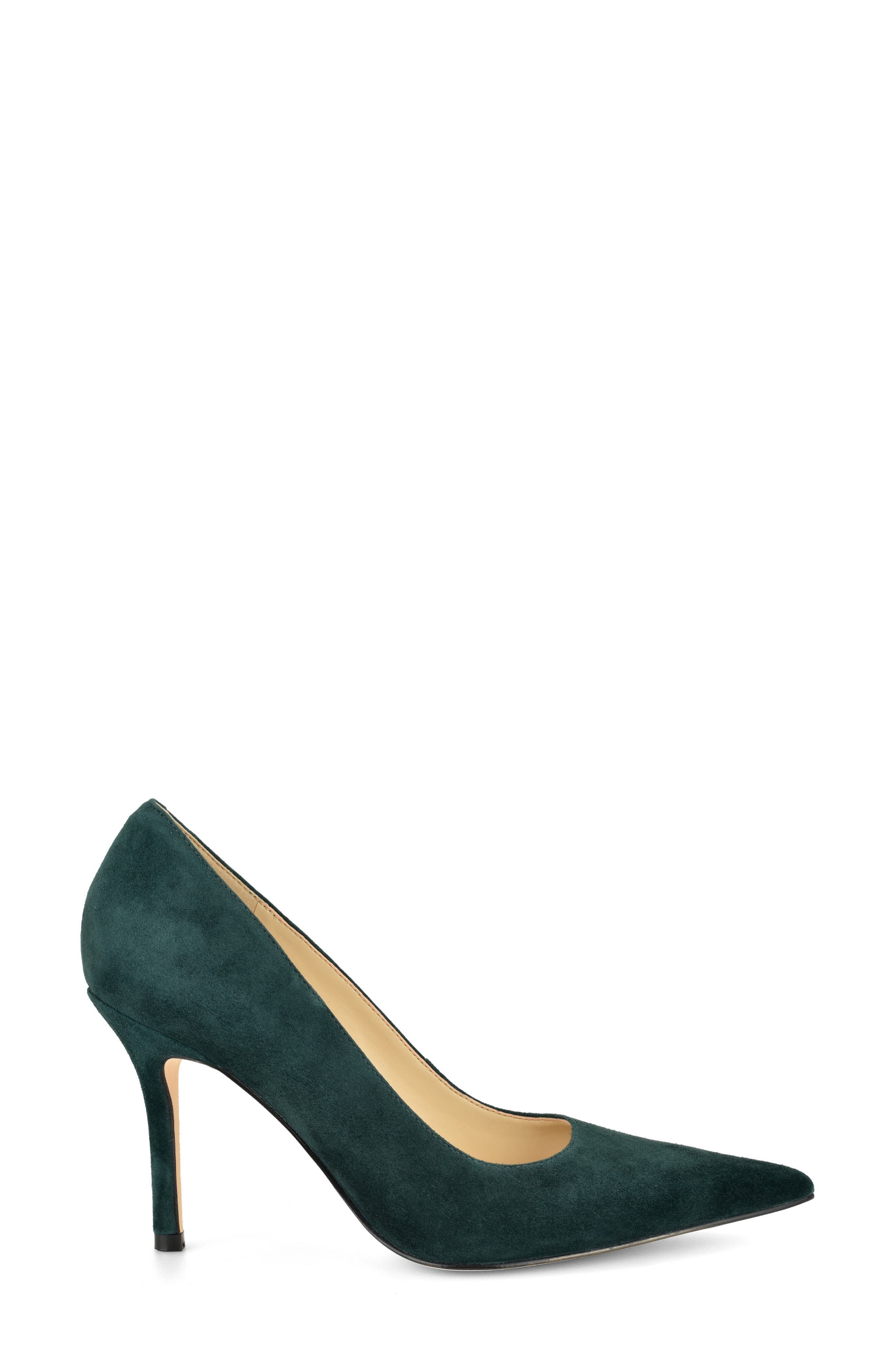 Gemmha Pointed Toe Pump, Alternate, color, DARK GREEN