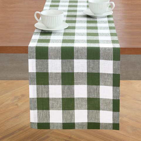 Linen Table Runner - Buffalo Check