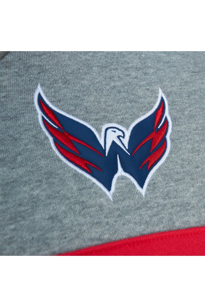 Men's Mitchell & Ness Navy/Gray Washington Capitals Head Coach Pullover Hoodie, Alternate, color, Navy
