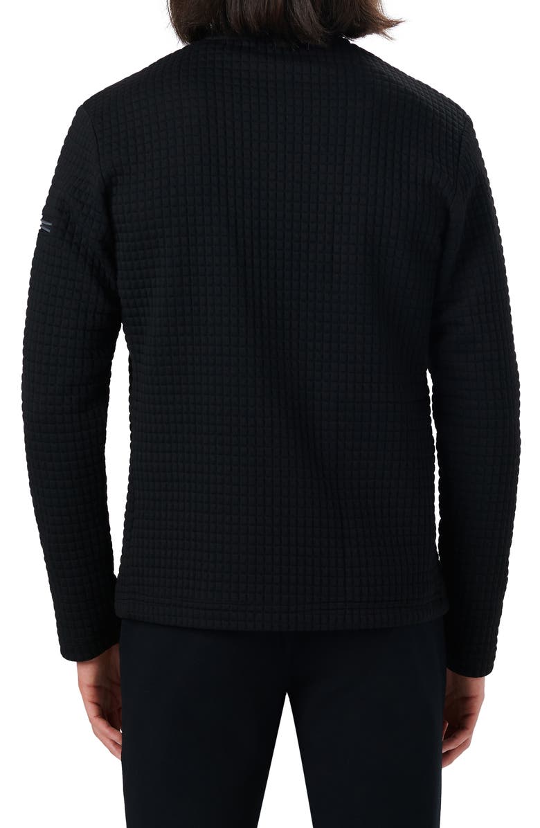 Bugatchi Waffle Knit Quarter Zip Pullover, Alternate, color, 