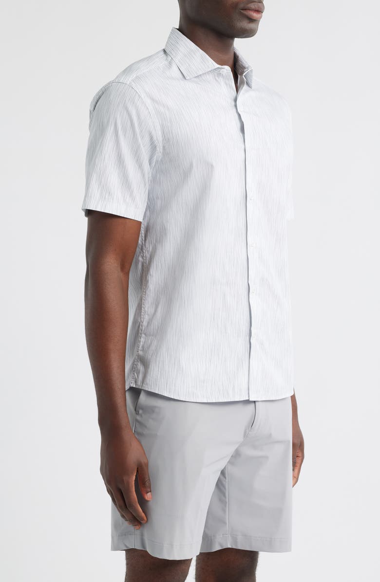 Robert Barakett Pruitt Short Sleeve Button-Up Shirt, Alternate, color, Light Grey