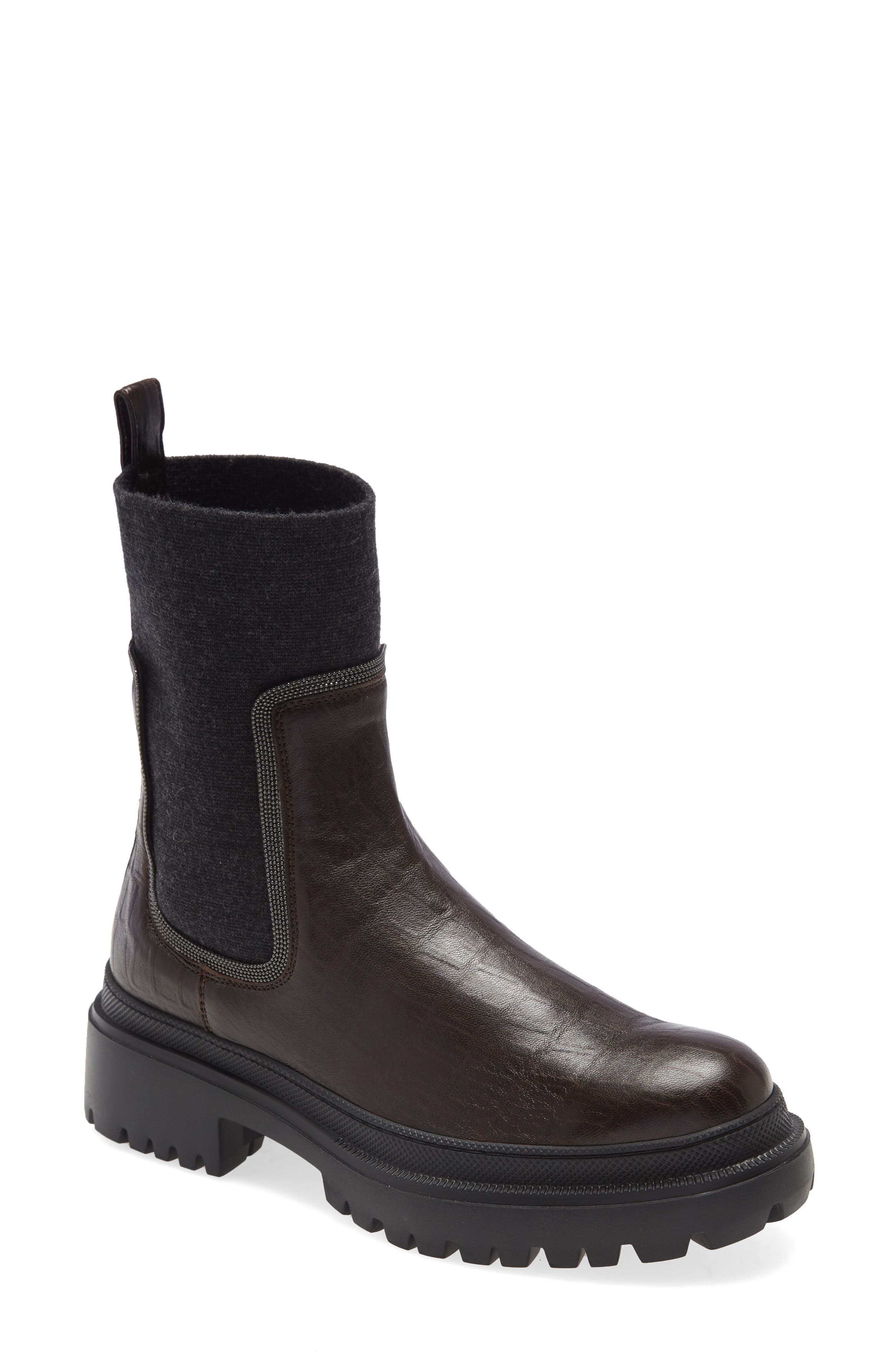 Monili Platform Chelsea Boot, Main, color, ESPRESSO