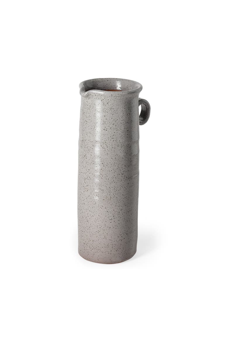 Frieda Freckled Ceramic Jug, Main, color, Grey