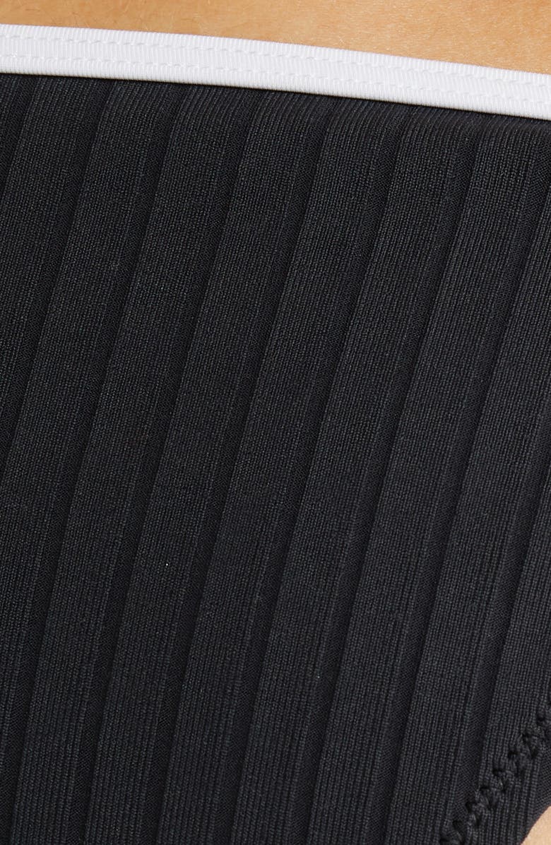 Solid & Striped Iris Rib Bikini Bottoms, Alternate, color, Blackout