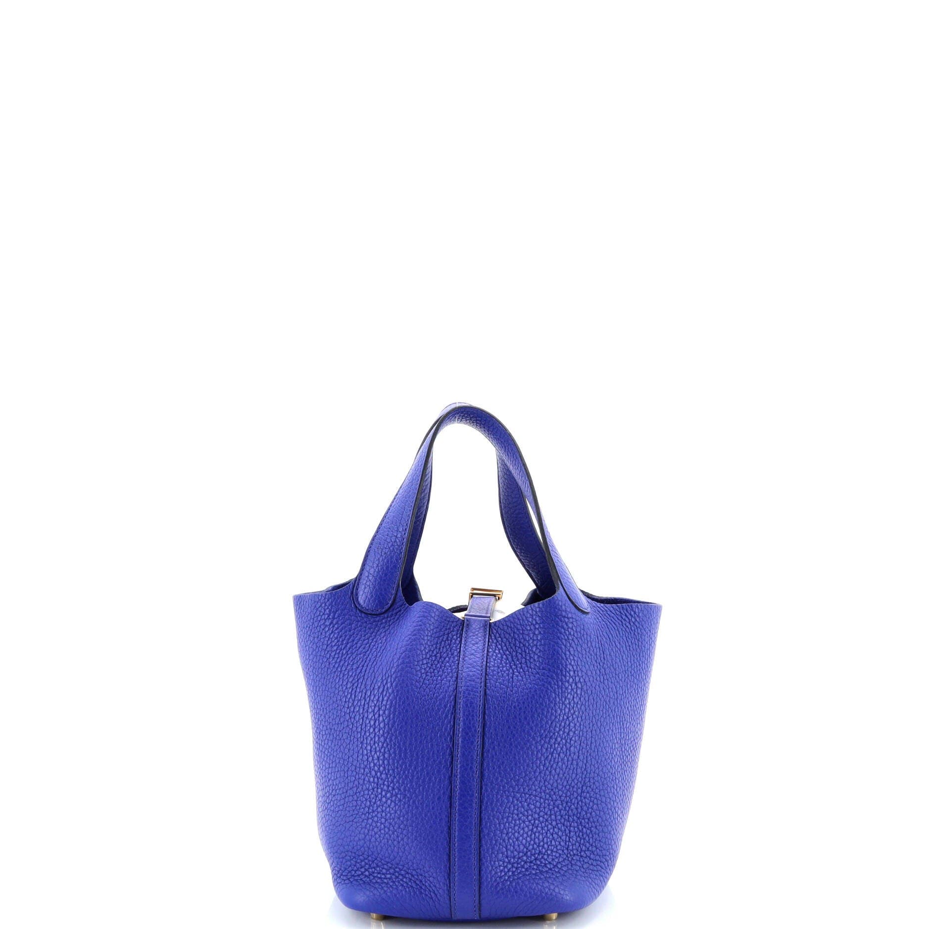 Pre-Owned Hermes Picotin Lock Bag Clemence PM, Alternate, color, Bleu Electrique