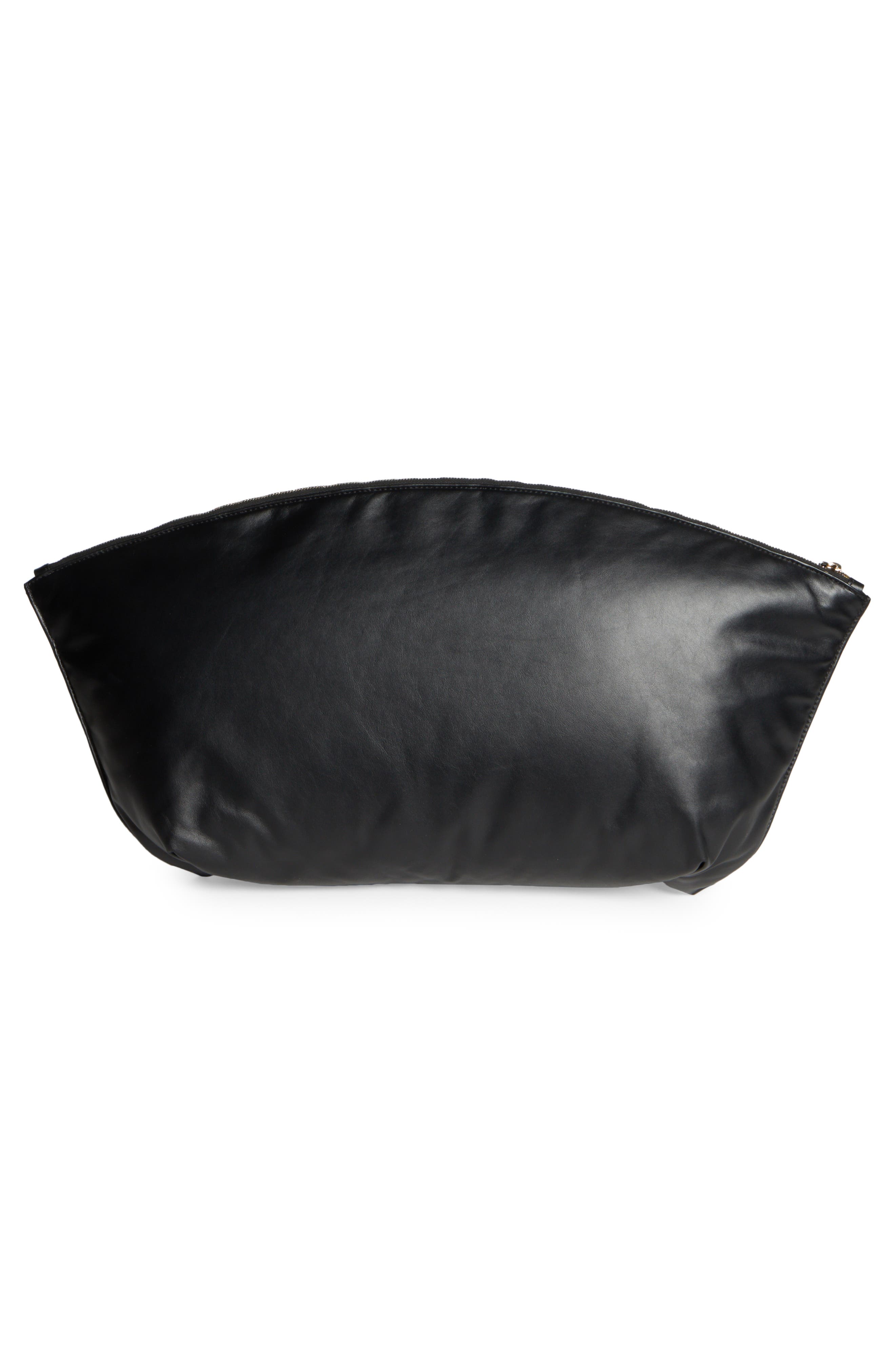 The Row Extra Large Dante Leather Clutch, Alternate, color, 