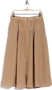 Adrianna Papell Belted Button Front Pleated Midi Skirt