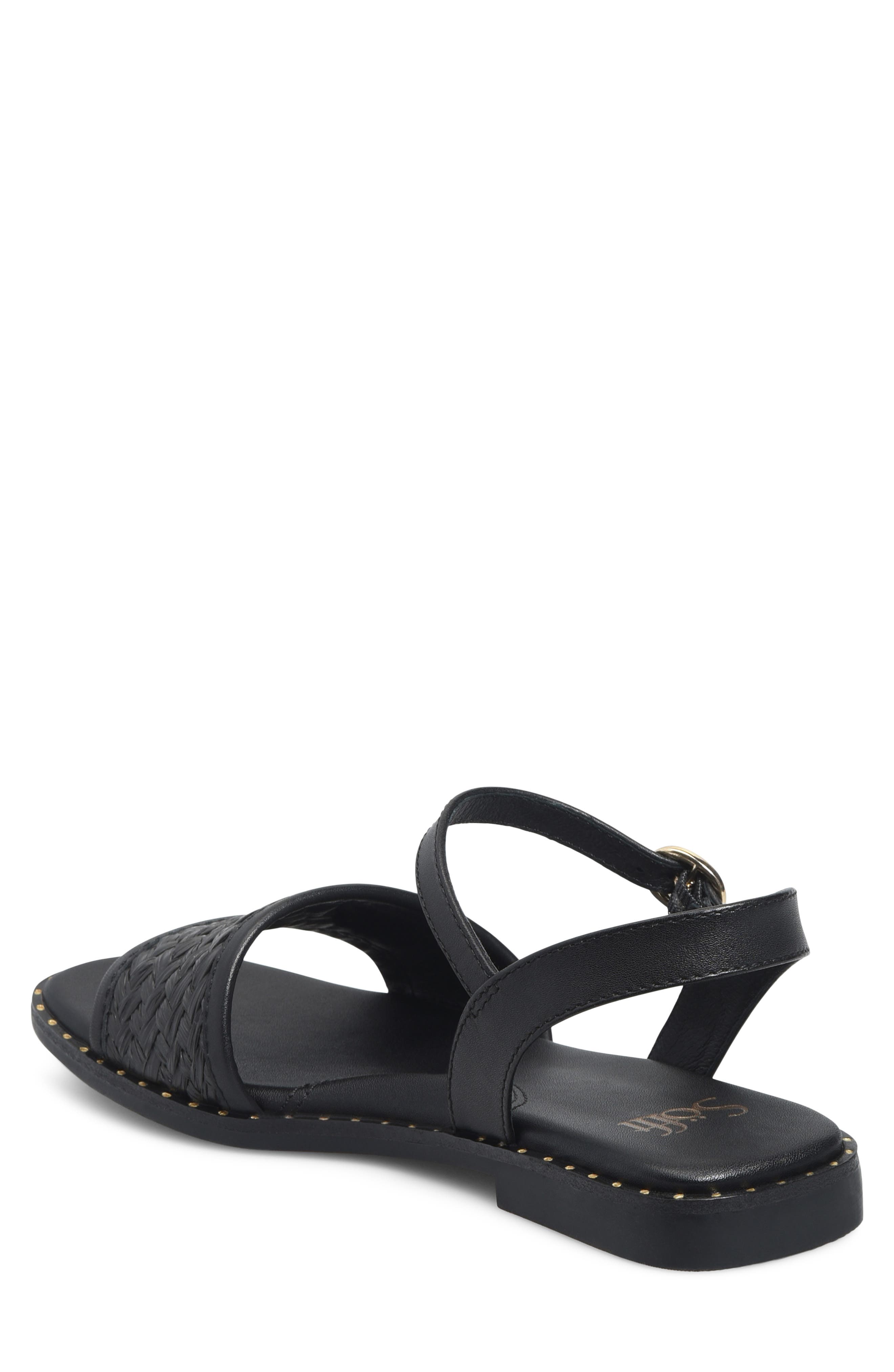 Söfft Elrose Ankle Strap Sandal, Alternate, color, True Black