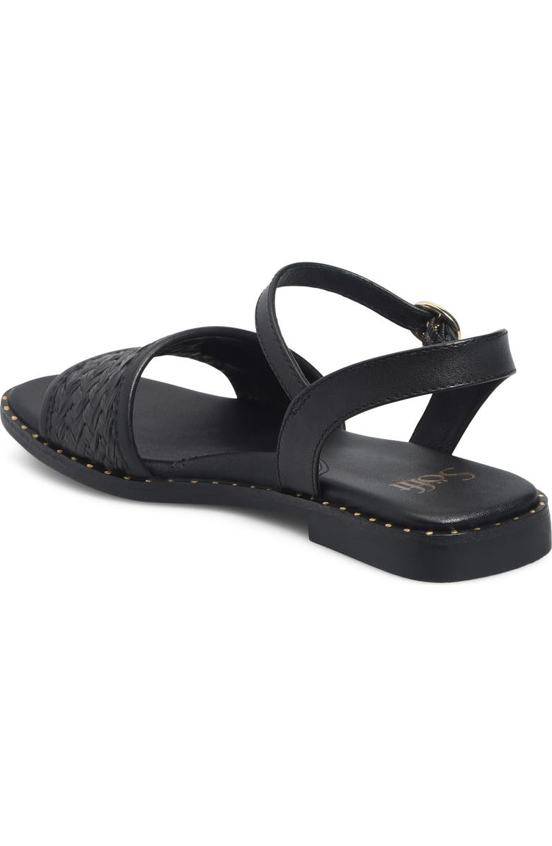 Söfft Elrose Ankle Strap Sandal, Alternate, color, True Black