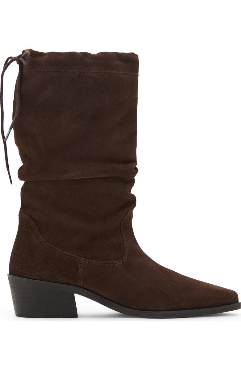MANGO TEEN Ruched Tall Boot, Alternate, color, Brown