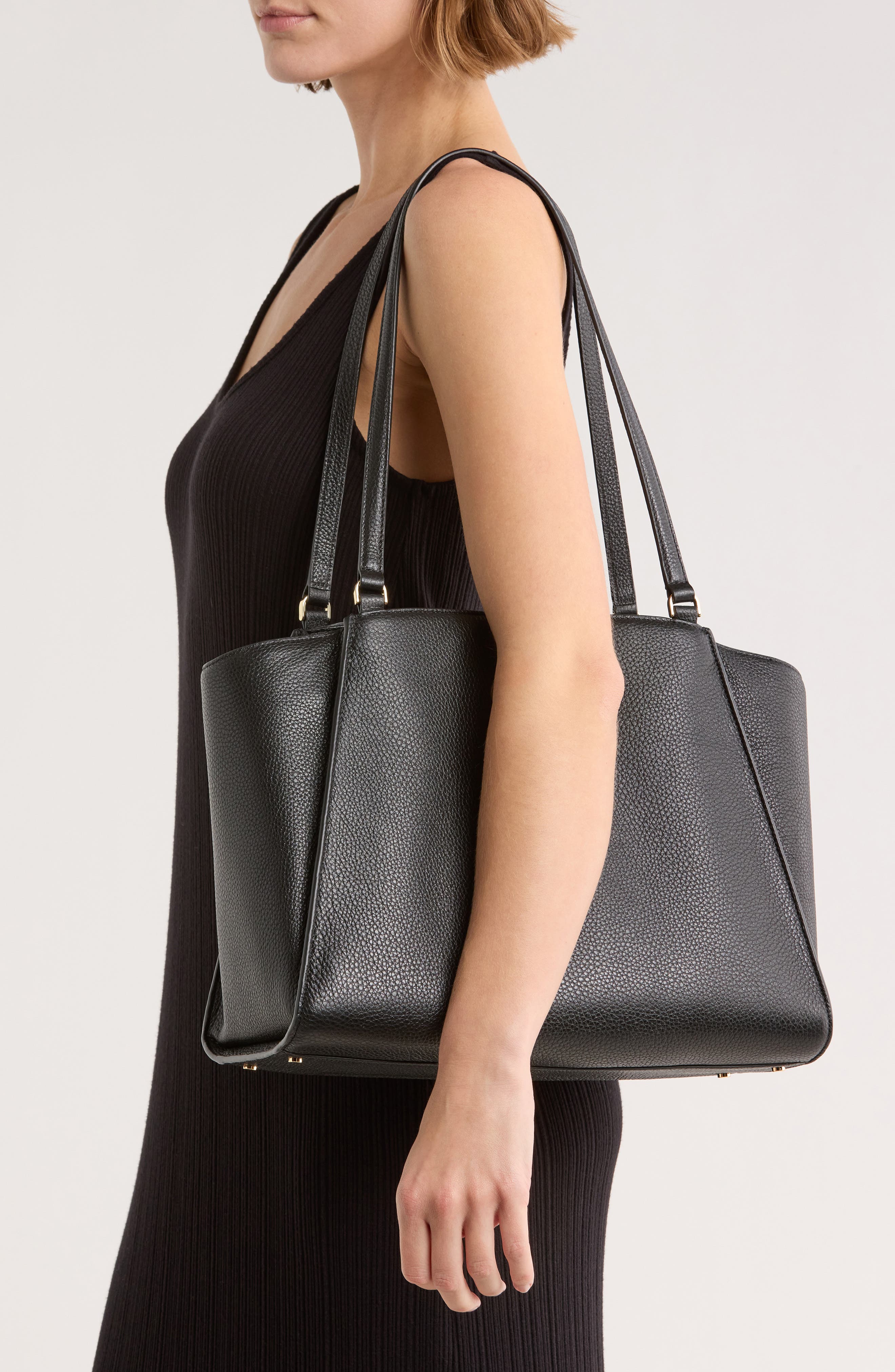 Kate Spade New York brim laptop tote, Alternate, color, Black