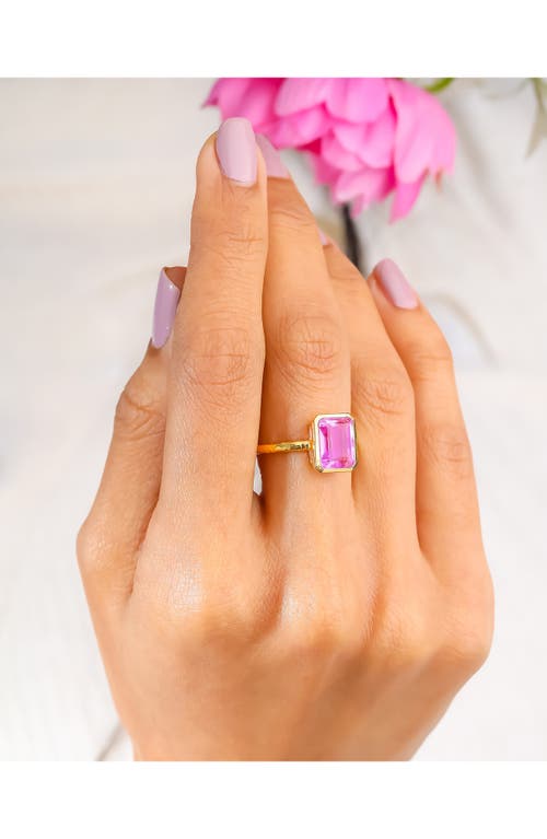 Ys Gems Kunzite Doublet Ring In Pink