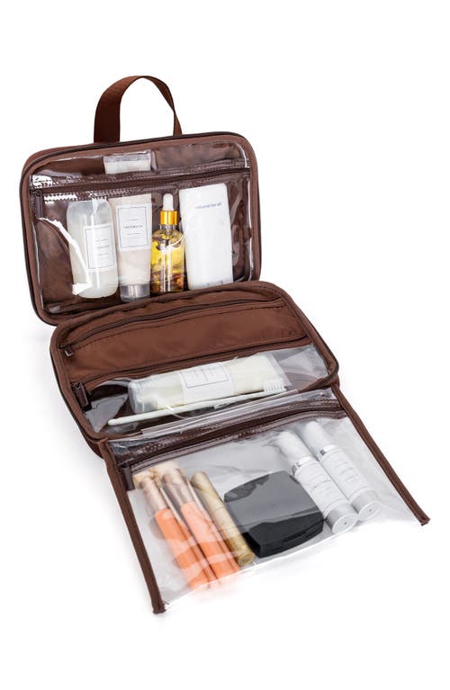 Mytagalongs Everleigh Hanging Toiletry Bag In Brown