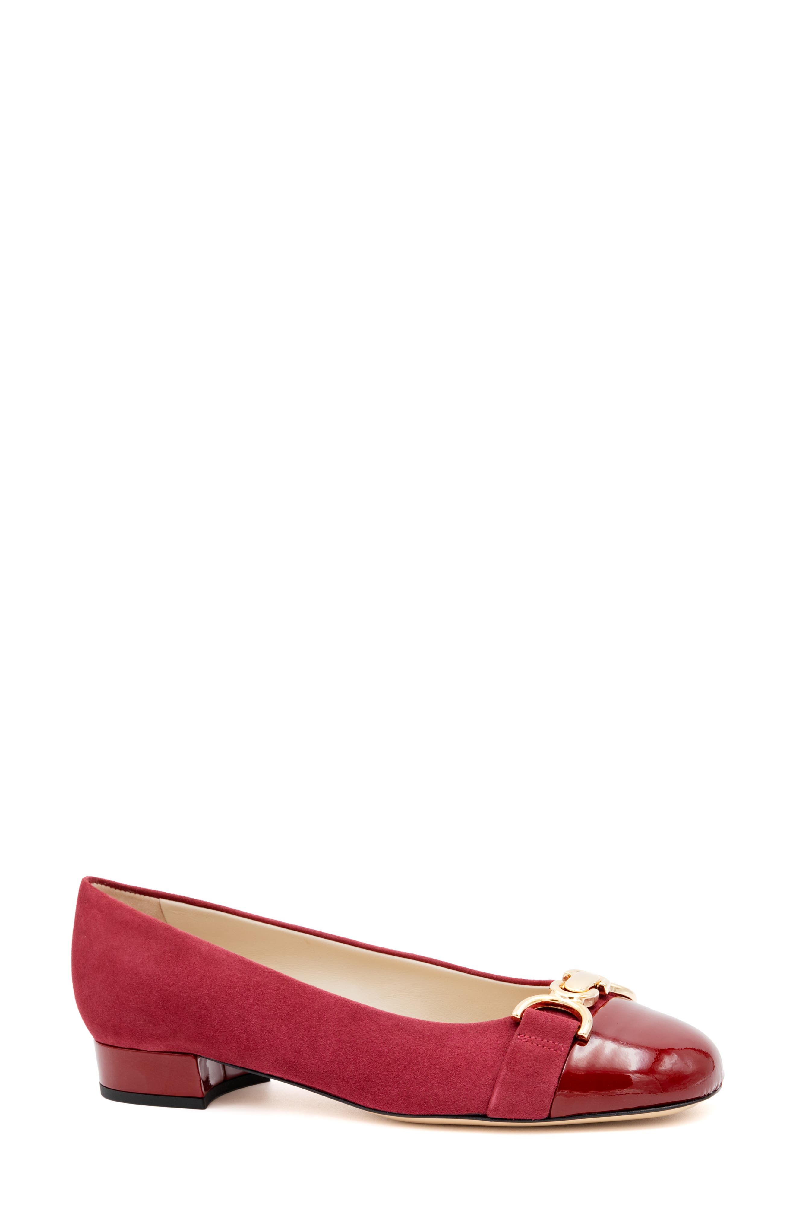 Amalfi by Rangoni Miele Cap Toe Pump, Main, color, Cerise Cashmere Cherry Vernice