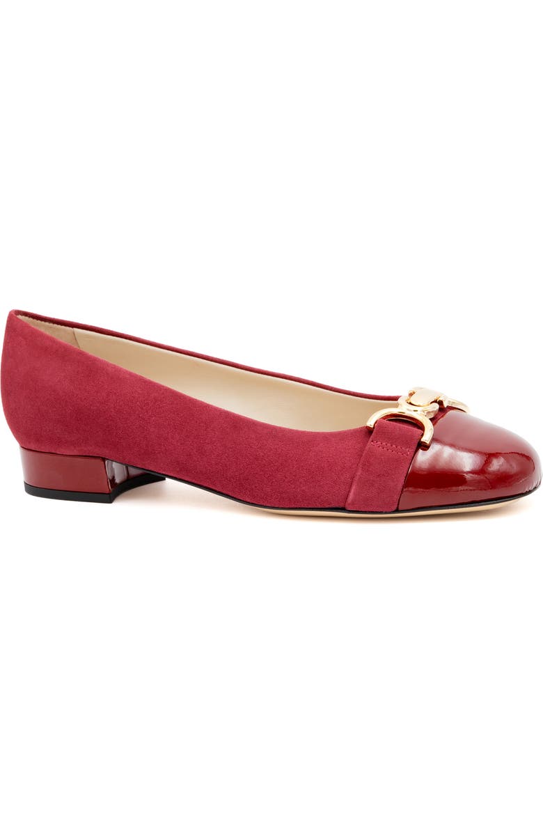 Amalfi by Rangoni Miele Cap Toe Pump, Main, color, Cerise Cashmere Cherry Vernice