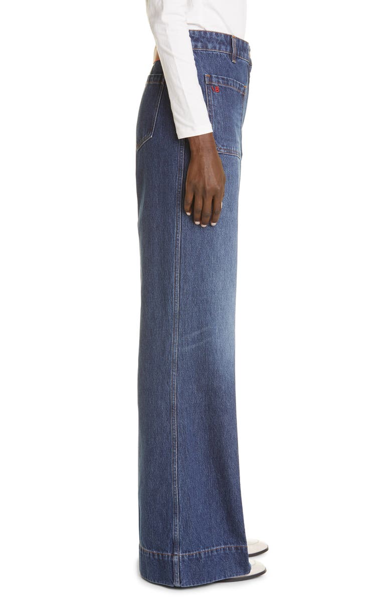 Victoria Beckham Alina Flare Leg Jeans, Alternate, color, 
