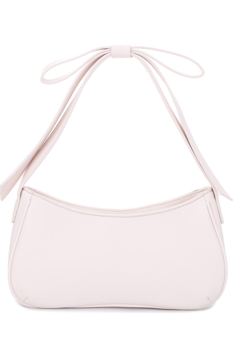 Mali + Lili Marissa Bow Recycled Vegan Leather Shoulder Bag, Main, color, Ivory