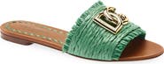 Dolce&Gabbana DG Logo Raffia Slide Sandal