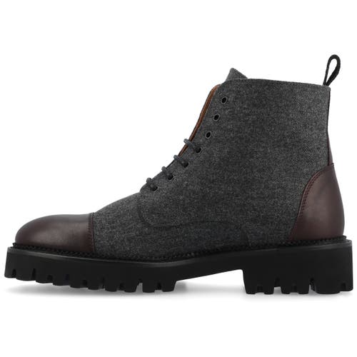 Taft The Jill Boot In Eden Noir In Grey/oxblood
