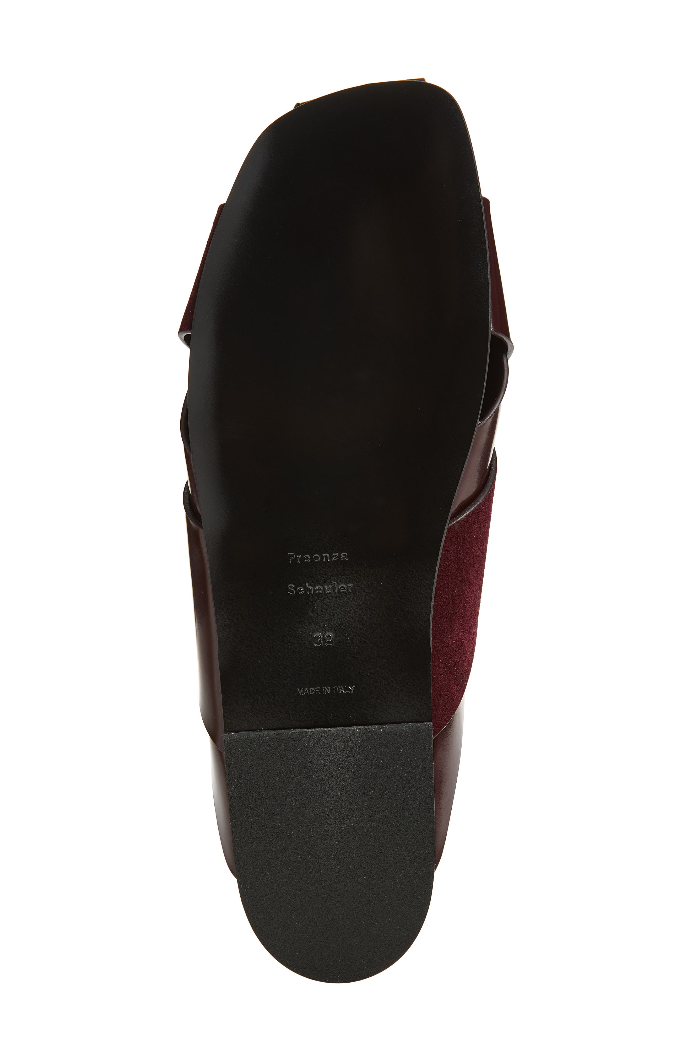 Slant Crossover Mule, Alternate, color, MERLOT