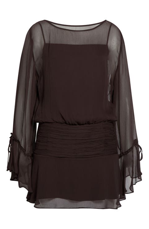 Beatrix Long Sleeve Ruched Waist Dress