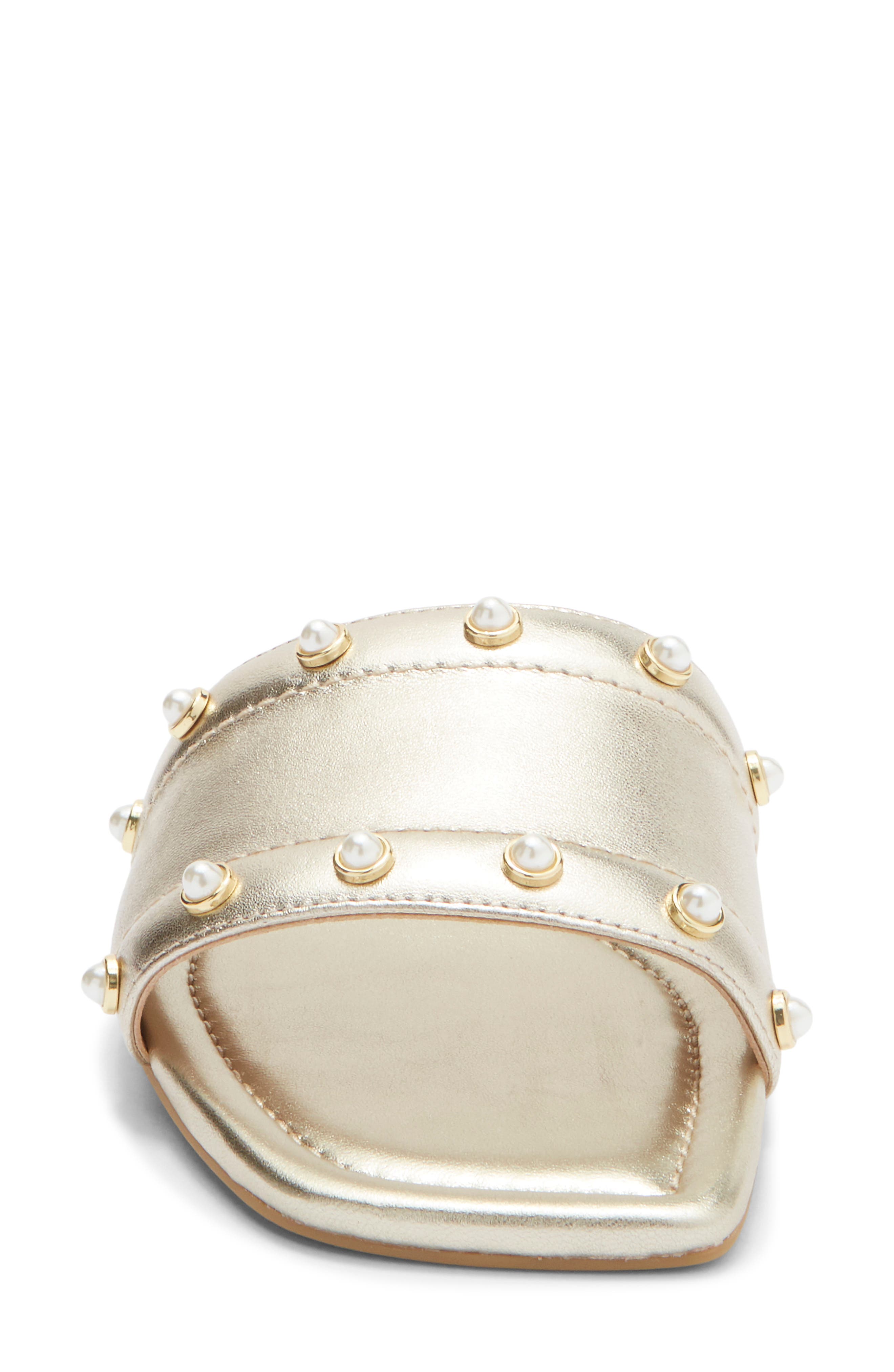 Pearl Slide Sandal, Alternate, color, PLATINO