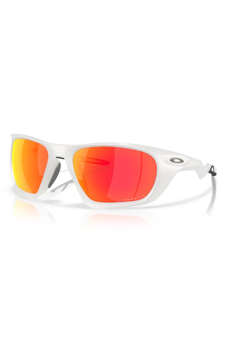Oakley Lateralis 60mm Polarized Prizm<sup>™</sup> Rectangle Sunglasses, Alternate, color, Matte Vapor / Prizm Ruby
