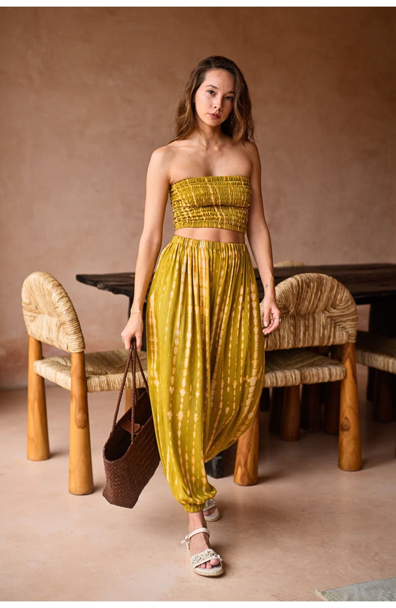 PINK HALEY Jane Balloon Pants With Matching Tube Top Set, Alternate, color, 