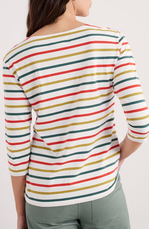 Seasalt Cornwall Sailor Stripe Organic Cotton Top In Multi