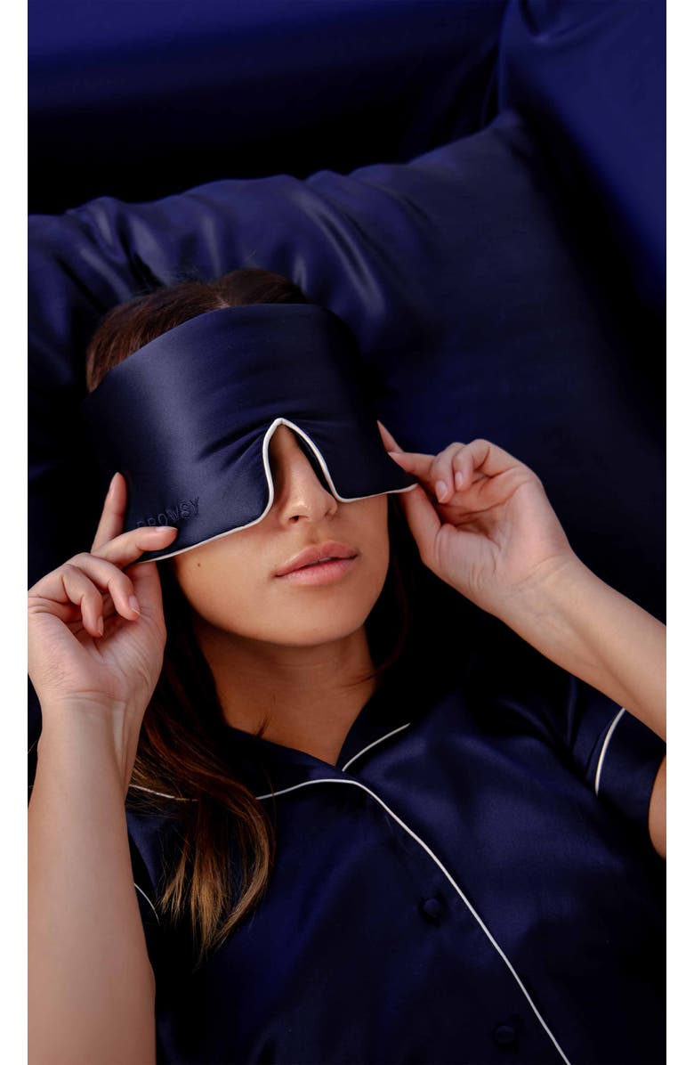 Drowsy Sleep Co. Pipe Dreams Sleep Masks, Alternate, color, Midnight Blue