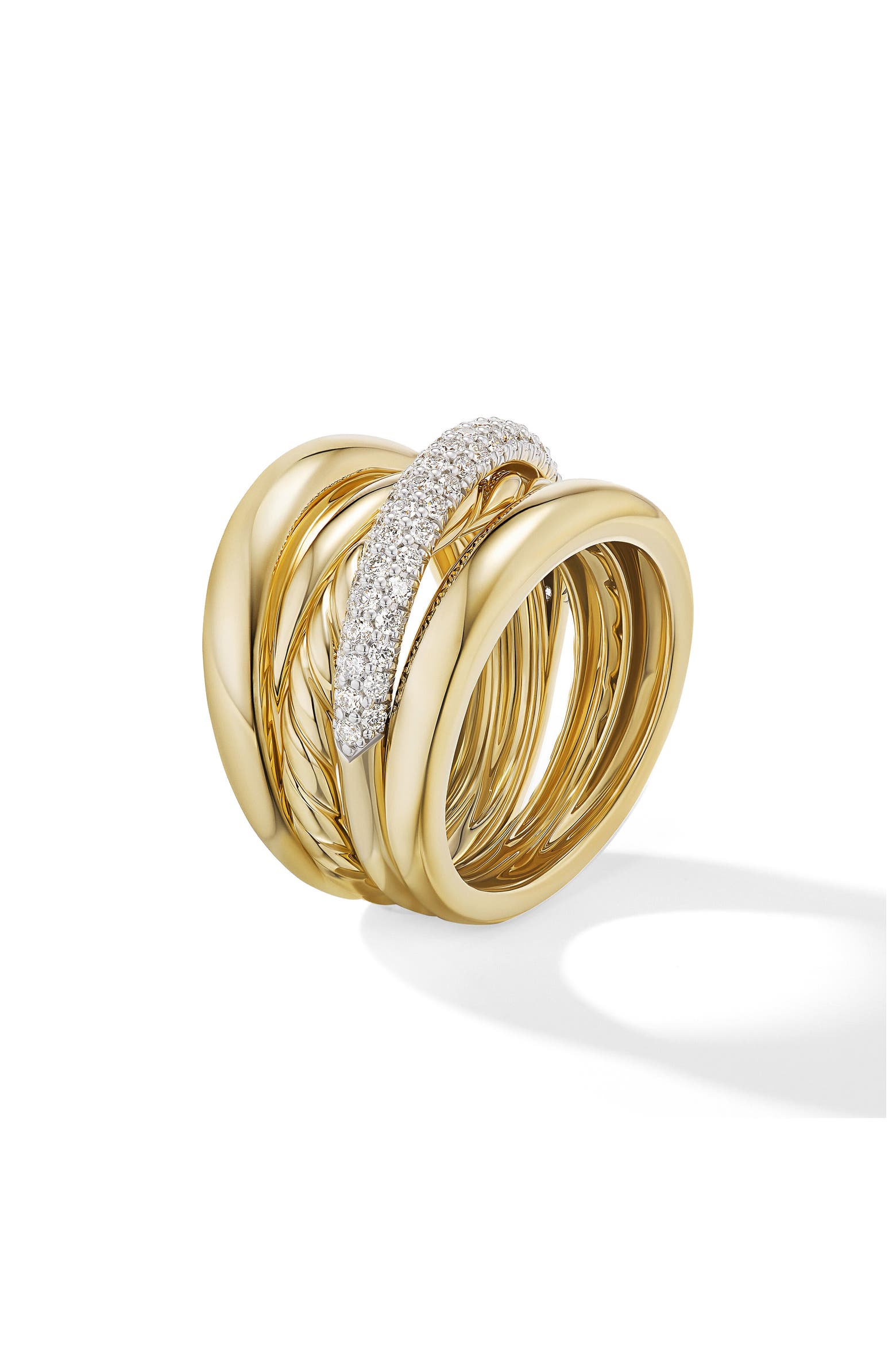 Is Rowing Good For Your Core David Yurman Pavé Diamond Five Row Crossover Ring (Women) | Nordstrom