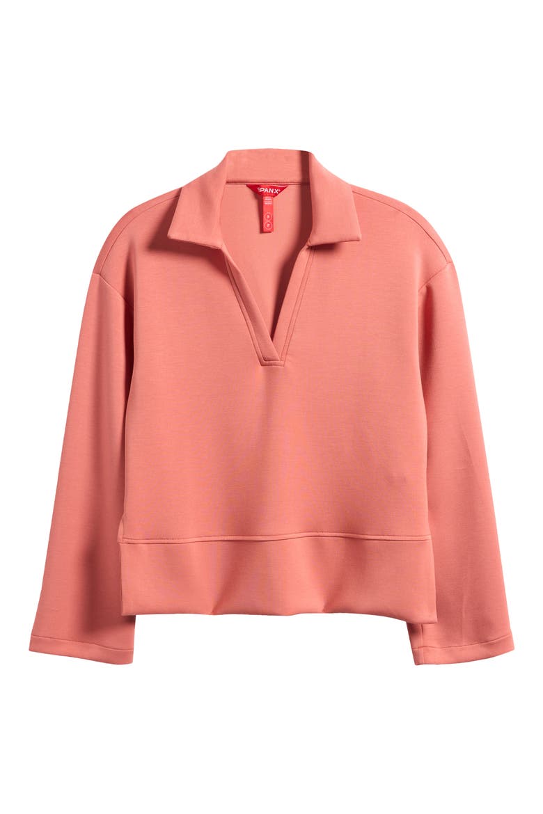 AirEssentials Scuba Knit Polo Top, Alternate, color, CLAY