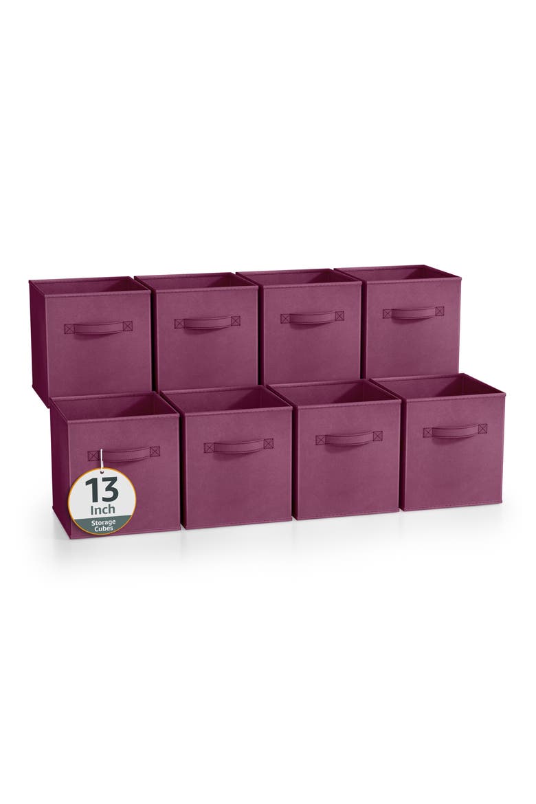 8-Pack Collapsible Storage Cube, Main, color, PURPLE