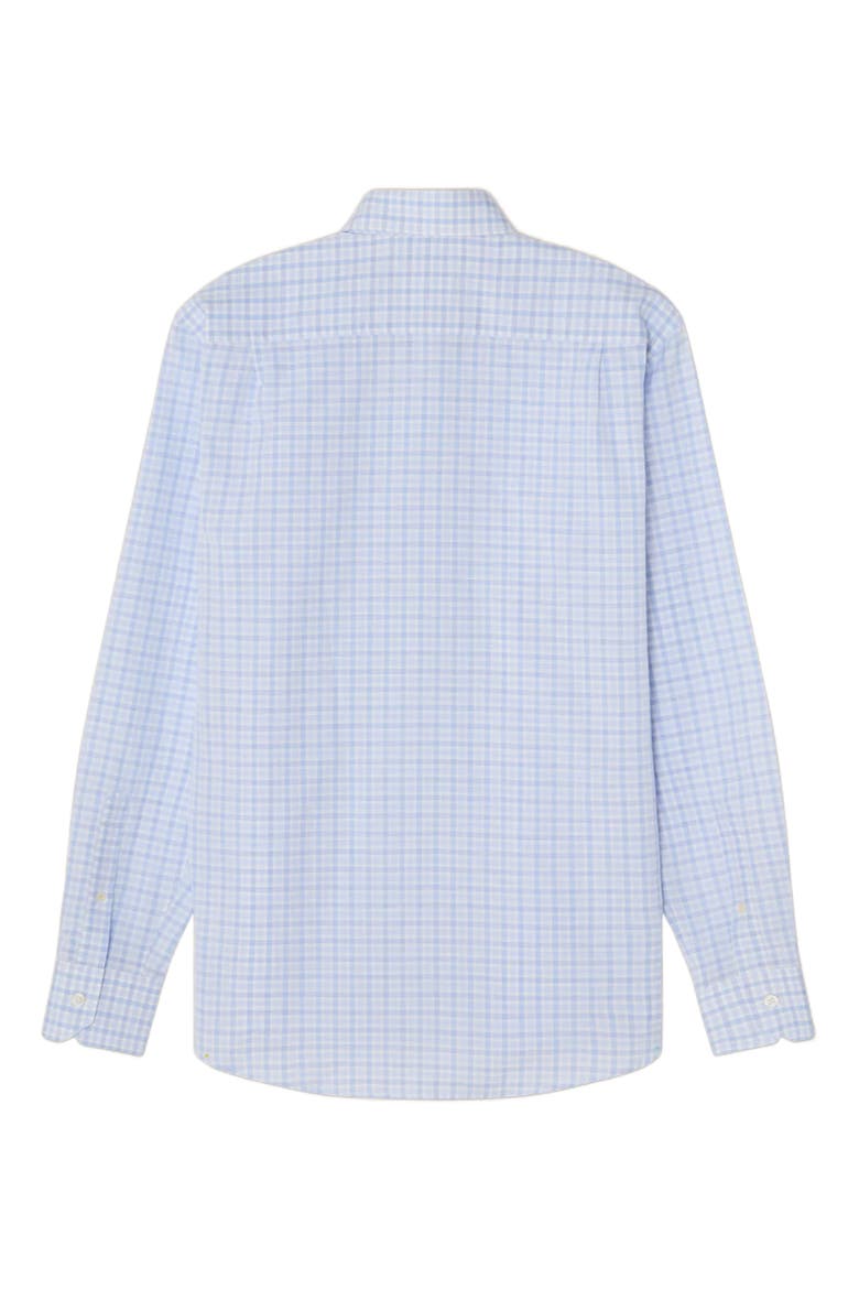 Reynolds Check Cotton/Linen Shirt in Contemporary Fit, Alternate, color, Blue/Light Blue