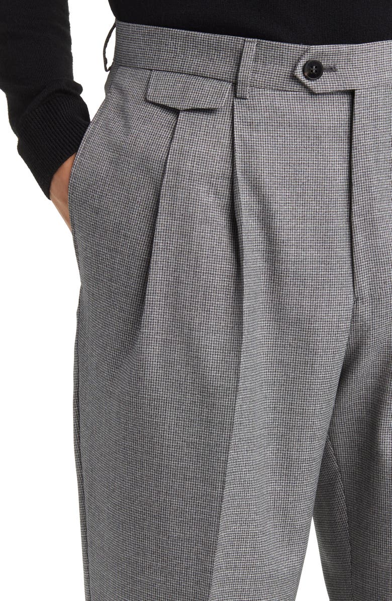 BOSS Camel Peet Pleated Wool Dress Pants, Alternate, color,