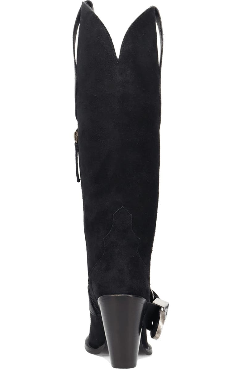 Dingo Yeehottie Over the Knee Western Boot, Alternate, color, Black